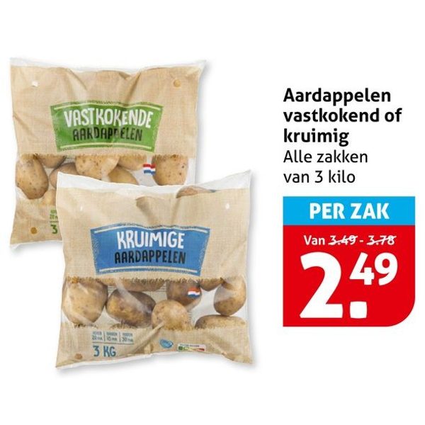 Aardappelen vastkokend of kruimig