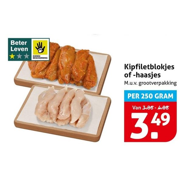 Kipfiletblokjes of -haasjes