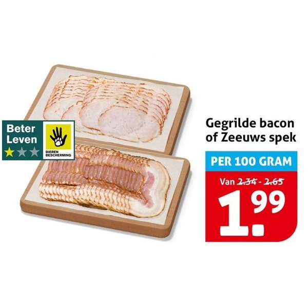 Gegrilde bacon of Zeeuws spek