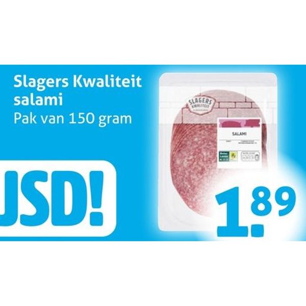 Slagers Kwaliteit salami