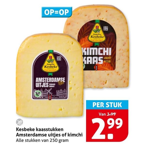 Kaasstukken Amsterdamse uitjes of kimchi