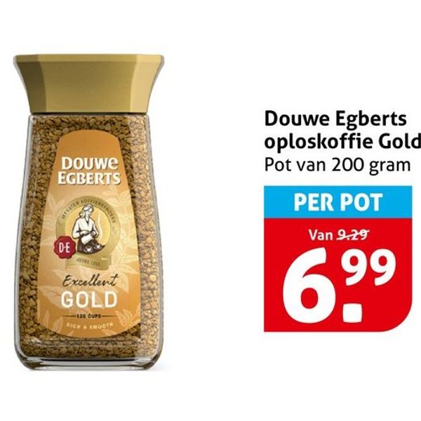 Douwe Egberts oploskoffie Gold