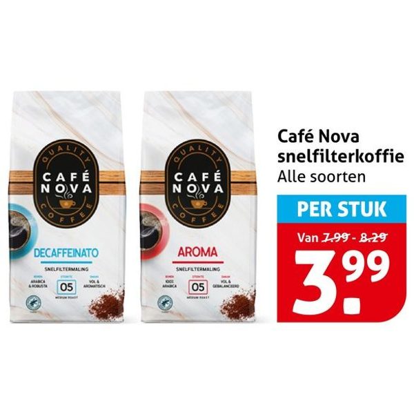 Café Nova snelfilterkoffie