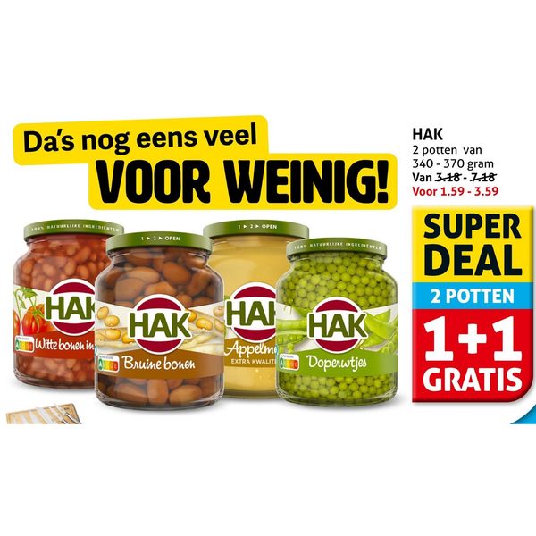 HAK groenten/peulvruchten in pot