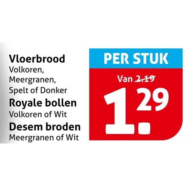 Vloerbrood, Royale bollen en Desem broden
