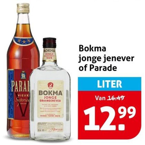 Bokma jonge jenever of Parade vieux