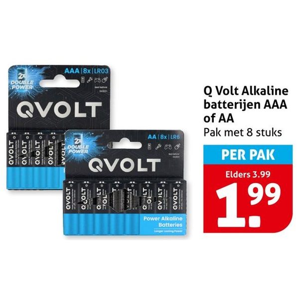 Q Volt Alkaline batterijen
