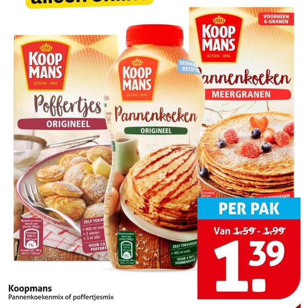 Koopmans Pannenkoekenmix of poffertjesmix
