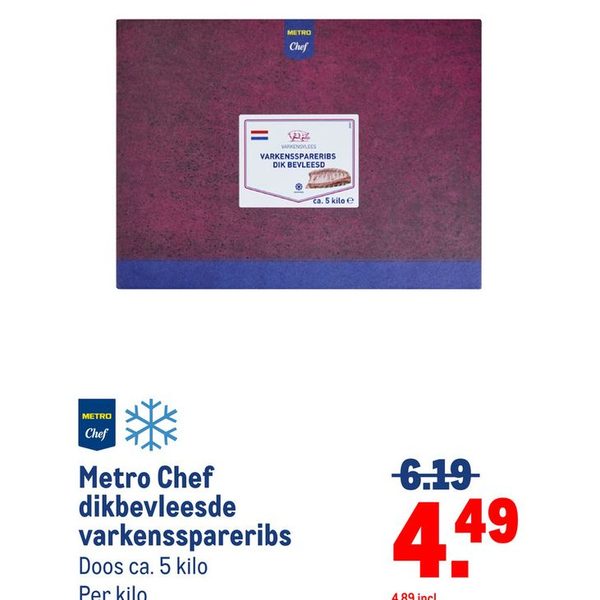 Metro Chef dikbevleesde varkensspareribs