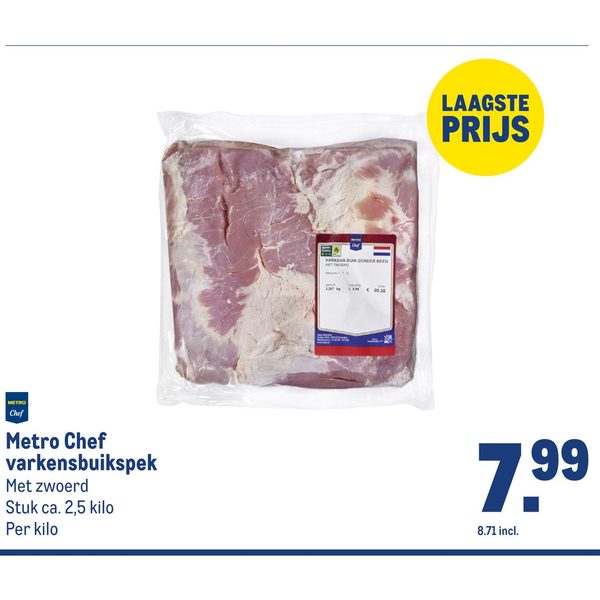 Metro Chef varkensbuikspek