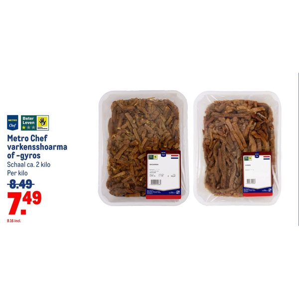 Metro Chef varkensshoarma of -gyros