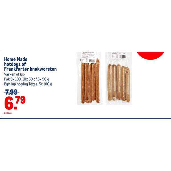 Hotdogs of Frankfurter knakworsten