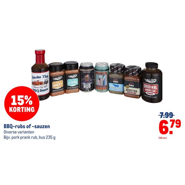 BBQ-rubs of -sauzen