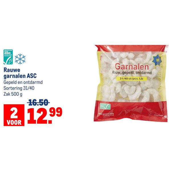 Rauwe garnalen ASC