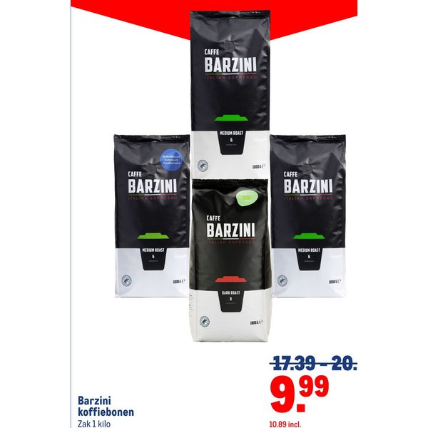Barzini koffiebonen