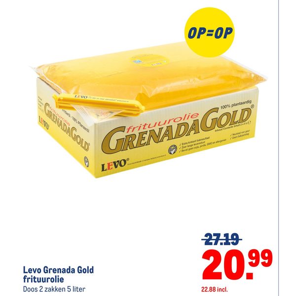 Levo Grenada Gold frituurolie