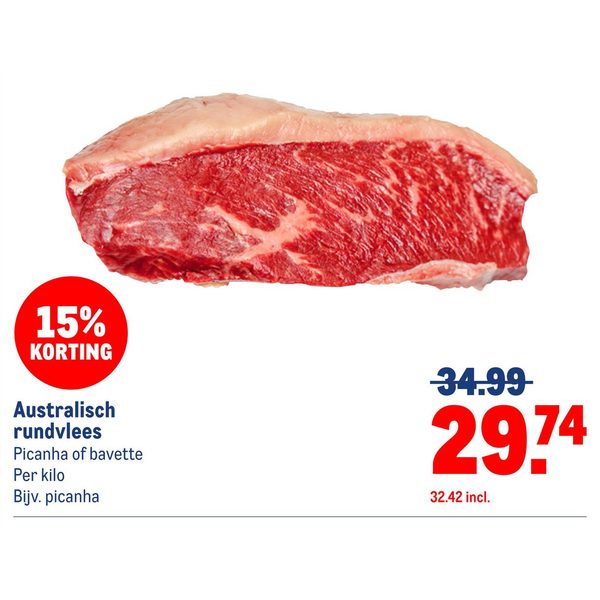 Australisch rundvlees Picanha of bavette