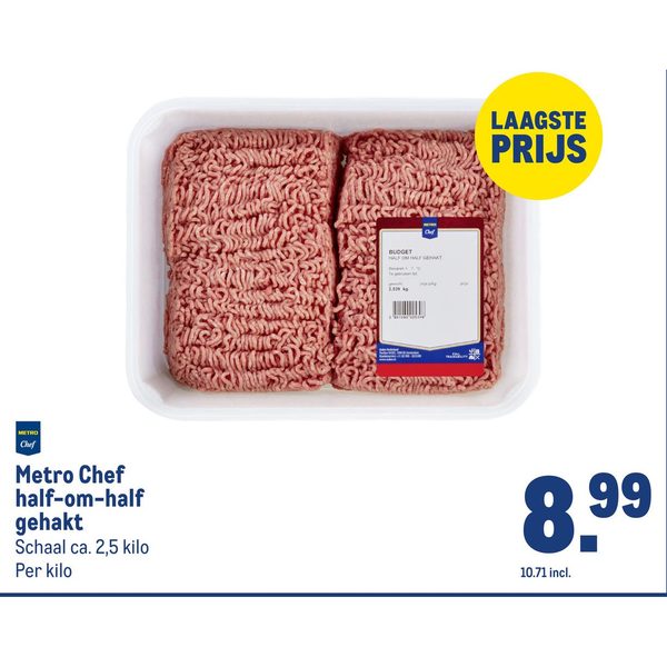 Metro Chef half-om-half gehakt