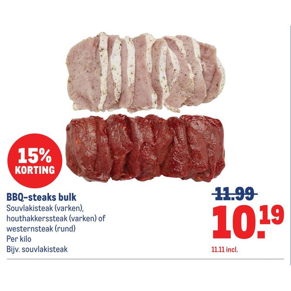 BBQ-steaks bulk