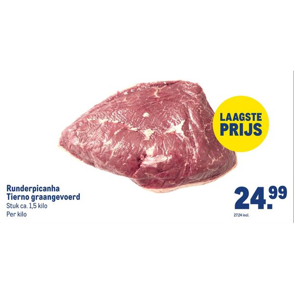 Runderpicanha Tierno graangevoerd