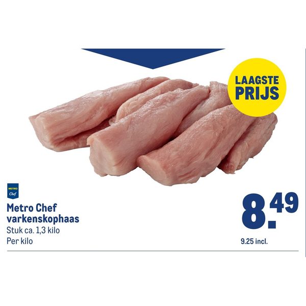 Metro Chef varkenskophaas