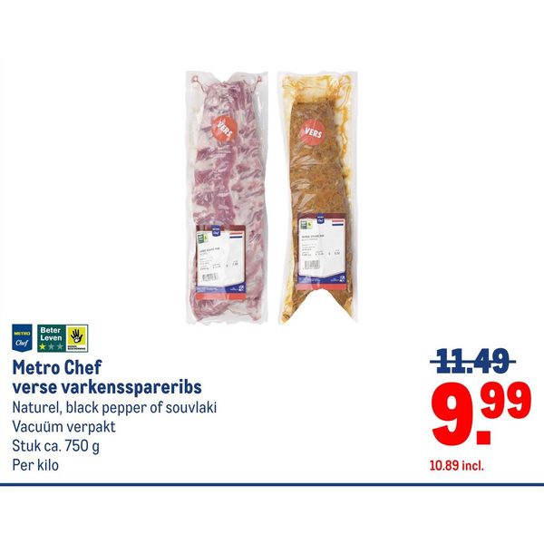 Metro Chef verse varkensspareribs