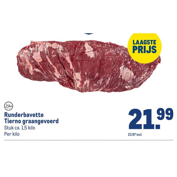 Runderbavette Tierno graangevoerd