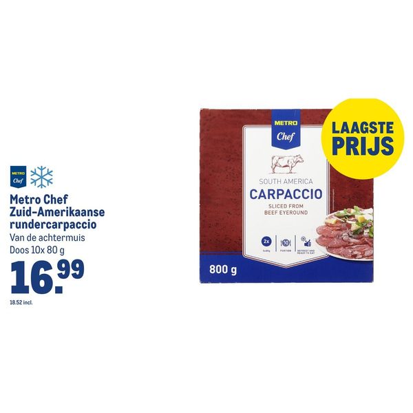 Metro Chef Zuid-Amerikaanse rundercarpaccio
