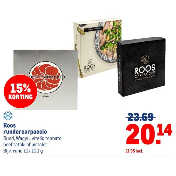 Roos rundercarpaccio assortiment