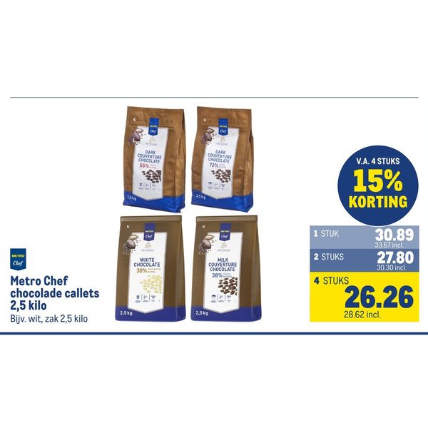Metro Chef chocolade callets