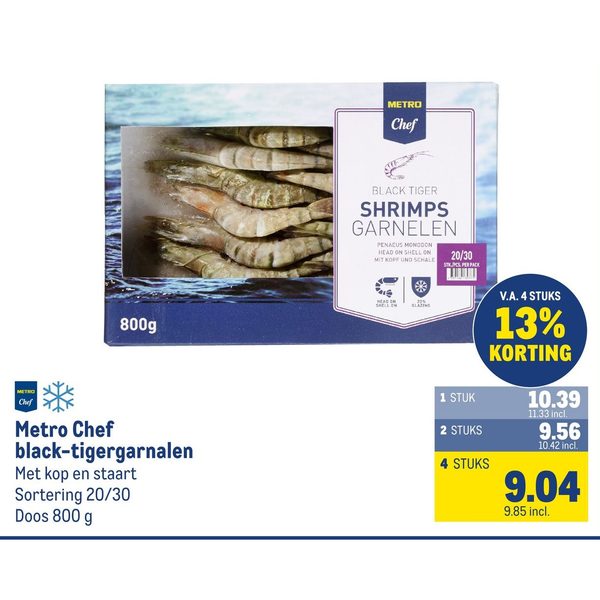 Metro Chef black-tigergarnalen 20/30