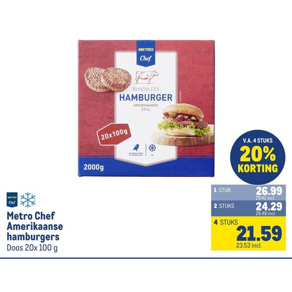 Metro Chef Amerikaanse hamburgers