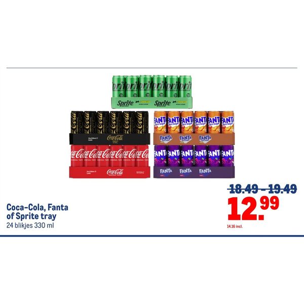 Coca-Cola, Fanta of Sprite tray