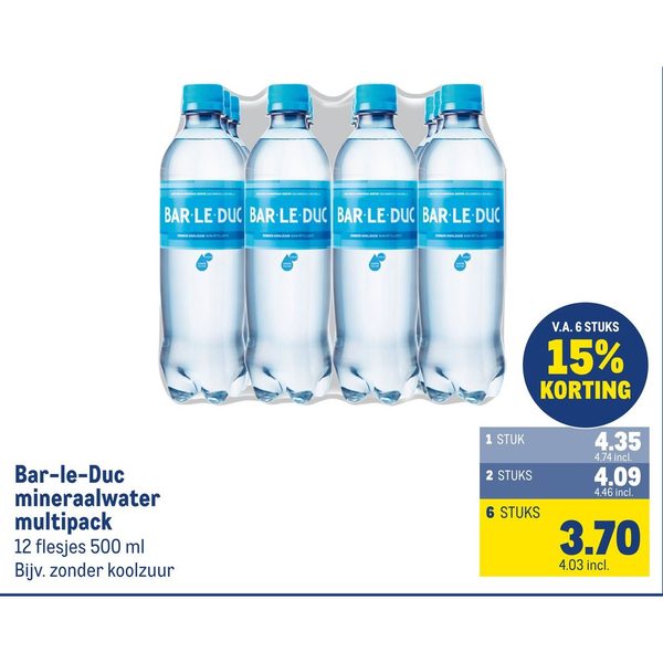 Bar-le-Duc mineraalwater multipack (12 flessen 500 ml)