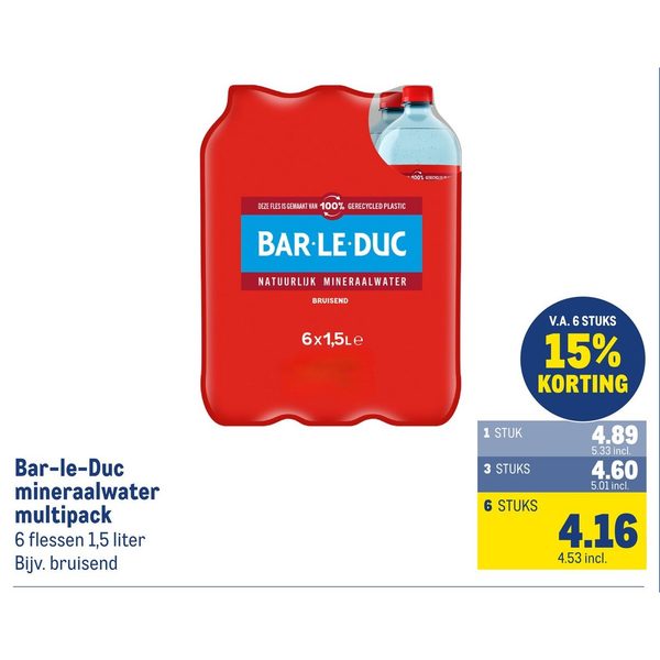 Bar-le-Duc mineraalwater multipack (6 flessen 1,5 liter)
