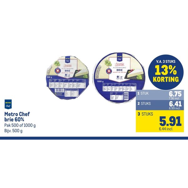 Metro Chef brie 60%