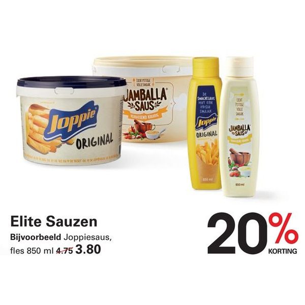 Sauzen (o.a. Joppiesaus, Jamballa saus)