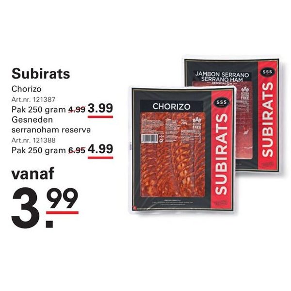 Subirats Chorizo/serranoham