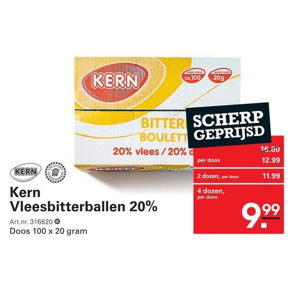 Kern Vleesbitterballen 20%