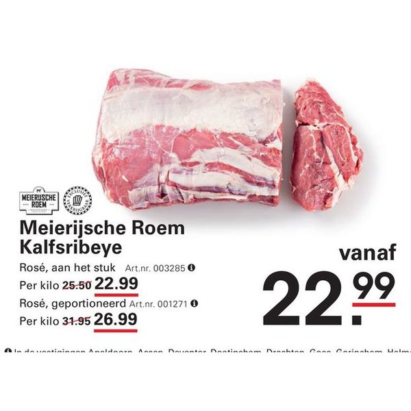 Kalsribeye rosé, aan het stuk