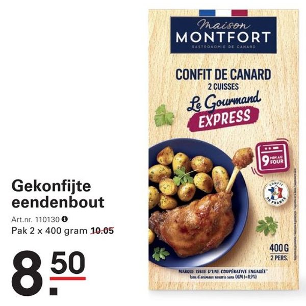 Gekonfijte eendenbout