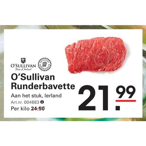 O'Sullivan Runderbavette
