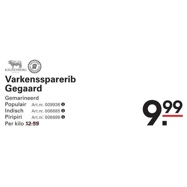 Varkenssparerib Gegaard
