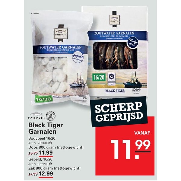 Black Tiger Garnalen