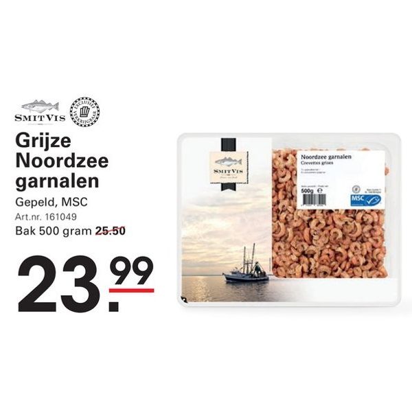 Grijze Noordzee garnalen