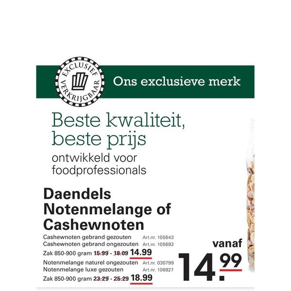 Daendels Notenmelange of Cashewnoten