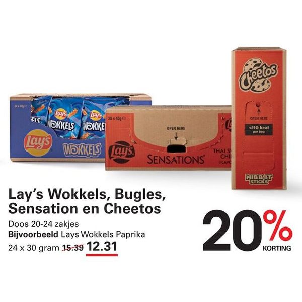 Lay's Wokkels, Bugles, Sensation en Cheetos