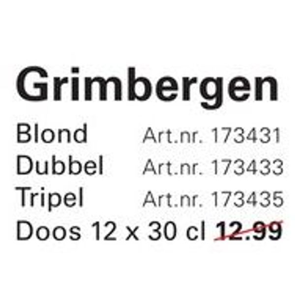 Grimbergen Blond, Dubbel of Tripel