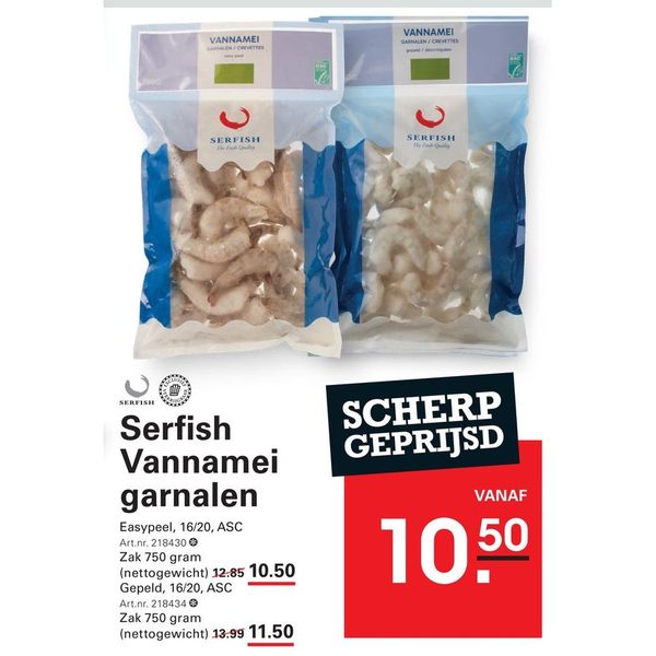 Serfish Vannamei garnalen