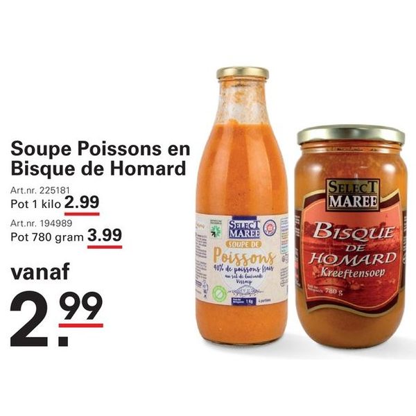 Soupe Poissons en Bisque de Homard